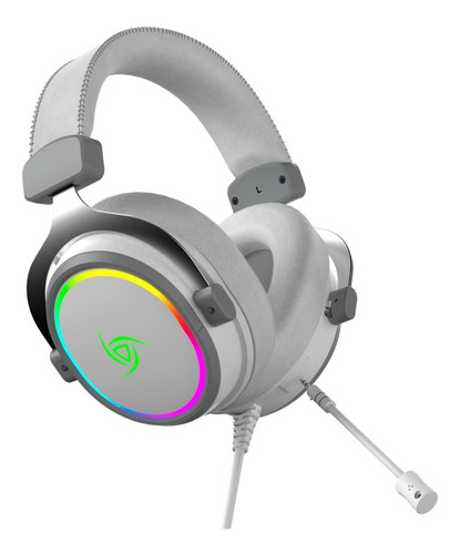 Imagen 5 de 9 de Auriculares Gamer Vsg Singularity Blanco Usb Rgb Pc Streamer