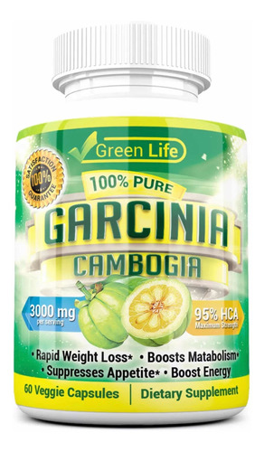 Garcinia Cambogia 3000mg (60 Cápsulas) 95% Perdida De Peso