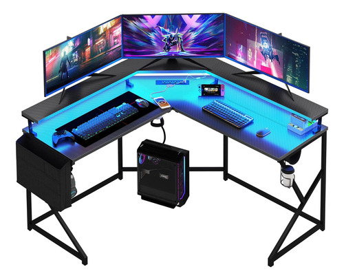 Escritorio De Computadora Para Juegos, Esquina En Forma D