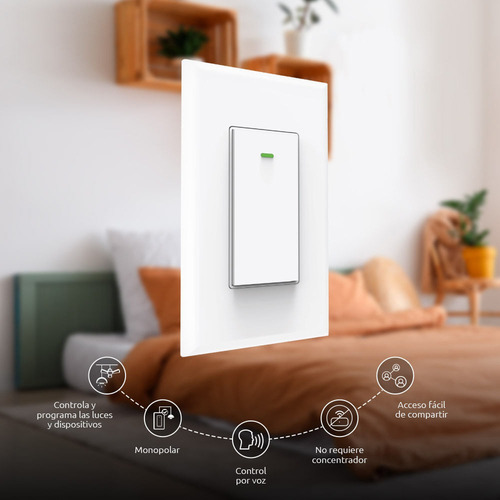 Interruptor Inteligente Monopolar Con Conexión Wifi