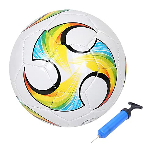 Abaji Soccer Ball Size 4 Pu Surface Tight Weaved Vivid Color