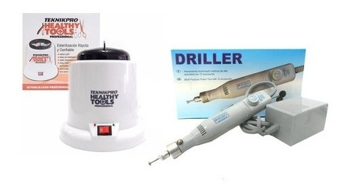 Torno Profesional  Driller + Esterilizador Teknikpro Manos