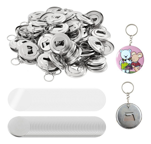 50 Pcs Llavero 58mm Chapita Destapador Metal Filimina Botón
