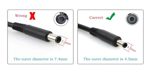 Imagen 2 de 4 de Cargador Para Dell 19.5v 2.31a 4.5x3.0mm