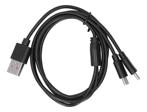 Cable De Alimentación Usb A Doble Puerto Tipo C 2 En 1 De Ca