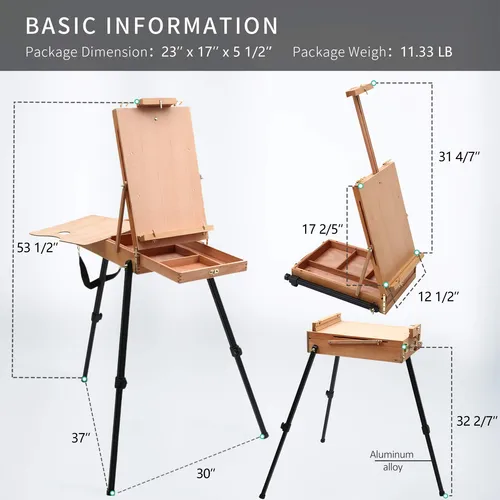 Caballete Ligero Falling In Art De Estilo Francés Con Trípod