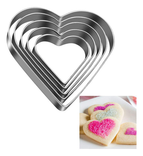 Tmflexe Cortador De Galletas Con Forma De Corazón De Amor, 