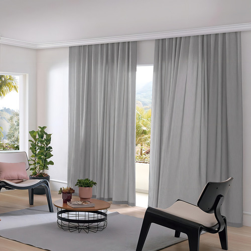 Cortina Inove Duplex Bruxelas Trilho Suisso 5,40x2,80m