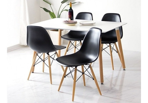Silla Eames Escandinavas -patas Guatambu - Fibra De Vidrio