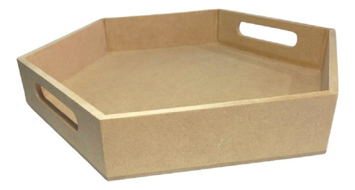 Bandeja Deco Desayuno Hexagonal 25x29cm Fibrofácil Pack X15