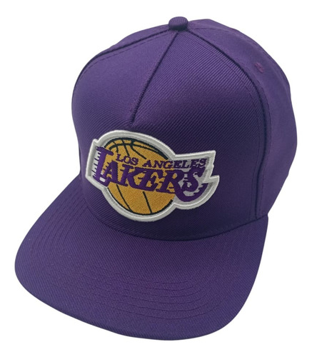 Gorra Flat Equipos Varios Ajustable Deportes Premium Moda Violeta Lakers 1 Medida Ùnica Ajustable Lisa