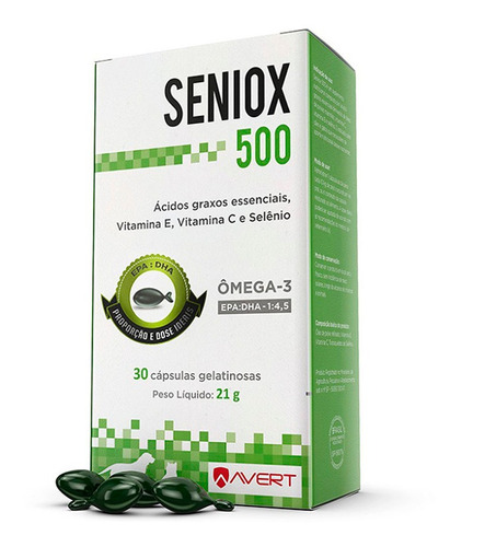 Seniox Avert 500 Mg 30 Cápsulas