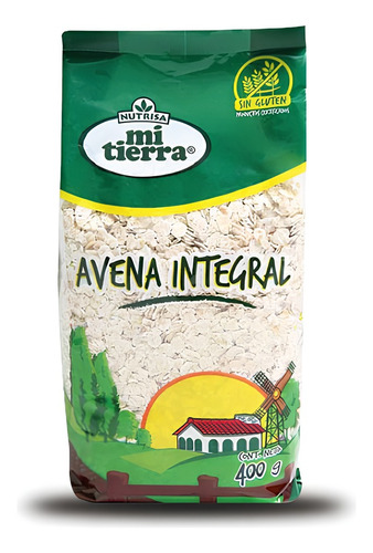 Avena Integral Libre De Gluten 400g Nutrisa Premium