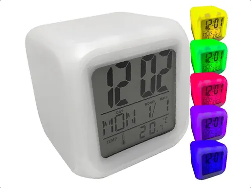 Reloj Despertador Gadnic 7 Colores Luz de Amanecer con Radio FM