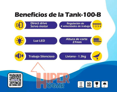 Cortadora De Tela Electrónica 27mm - 100 Watts Tank100b