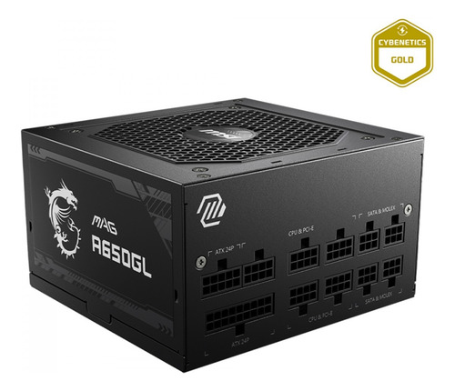 Fonte Msi Mag A650gl, 650w, 80 Plus Gold Full Modular, Black