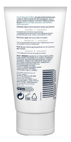 Imagen 2 de 8 de Crema De Manos Cerave 50 Ml Para Manos Secas Y Agrietadas Fragancia Neutro Tipo de envase Pote