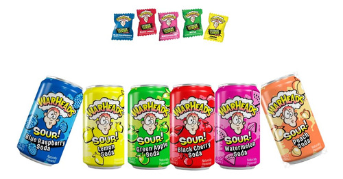 Warheads Soda With Warheads - Paquete Variado De Dulces De O