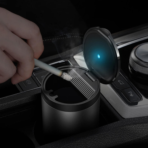 Youpin Baseus Cenicero De Coche Con Luz Led Portátil De Alum