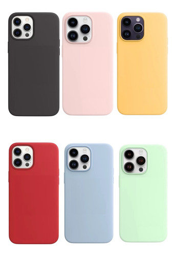 Funda Silicon Serie Para Iphone Varios Modelos Y Colores Rojo 11