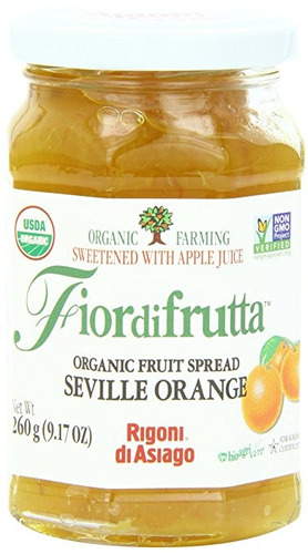 Spread Rigoni Di Asiago Fiordifrutta Fruta Orgánica, Naranja