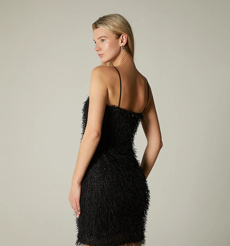 Vestido Flecos Studio F Talla 14 Nuevo Con Msi