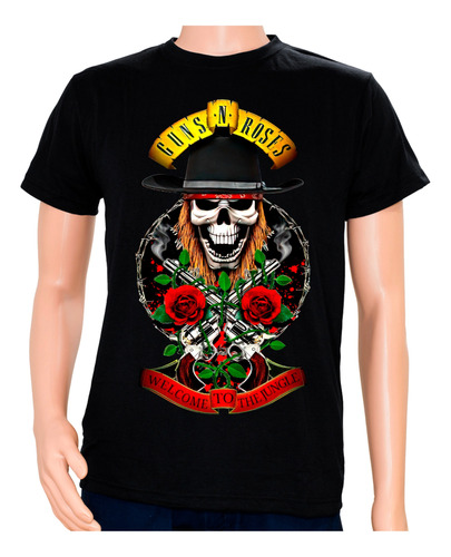 Remera Camiseta  Algodon Guns Roses Musica Rock Niño Adulto 