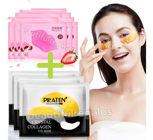 Kit X6 Mascarillas Para Ojeras Y Labios Hidratacion Oferta