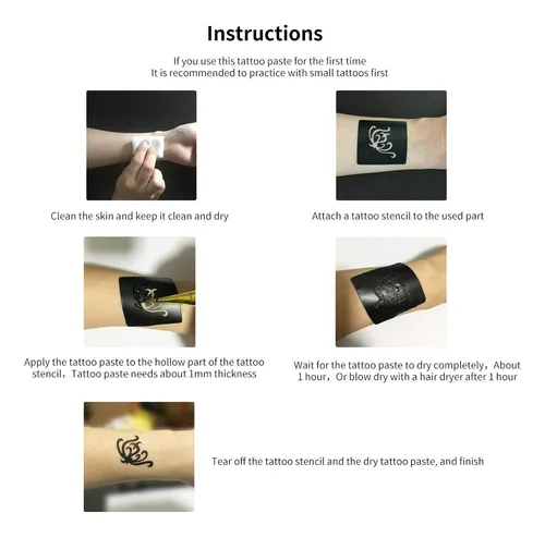 Kit De Tatuaje Temporal Bkdrl 95 Plantillas 3 Páginas 4 Piez