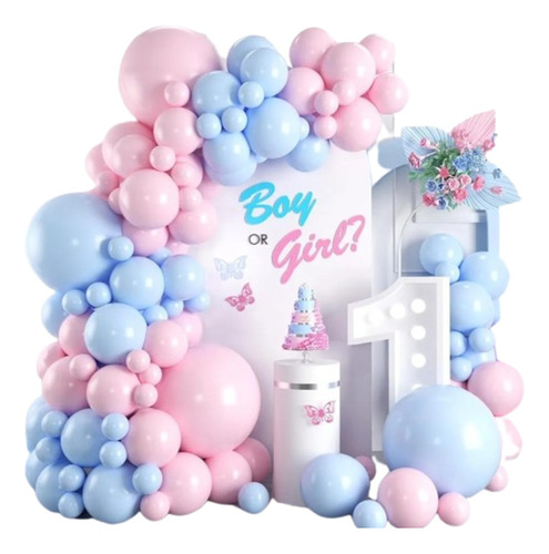 Decoración Arco De Globos Para Revelación De Género