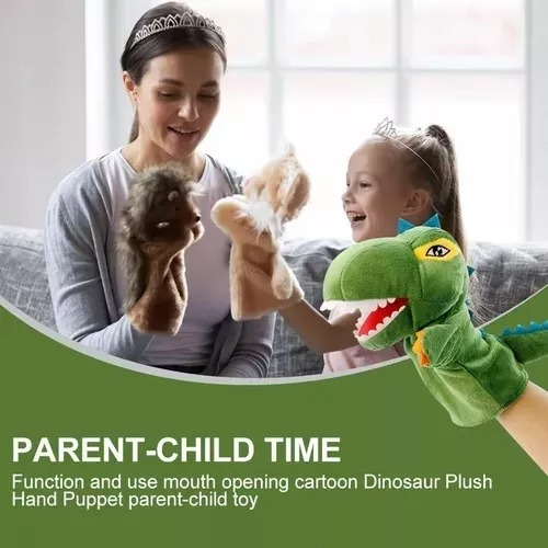 Puppet Puppets Hand Dinosaur Gluve Tecido, PelĂșcia Infantil