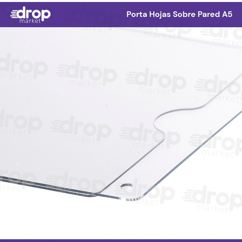 Imagen 4 de 10 de Porta Hojas A5 15x21 Sobre Pared Pet Tipo Acrílico X 10 U.