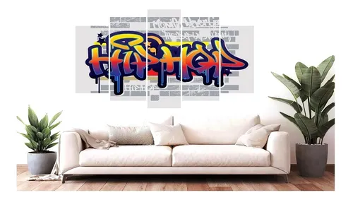 Cuadros Decorativos De Sala Habitacion Graffiti Hip Hop