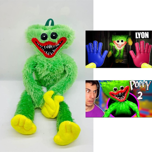 Imagen 2 de 5 de Huggy Wuggy Playtime Peluche Con Mochila Importado Original
