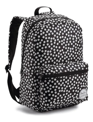 Mochila Escolar De Costas Juvenil Feminina Denlex - D1221 Cor Preto-branco