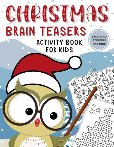 Libro: Christmas Brain Teaser Activity Book For Kids : For &