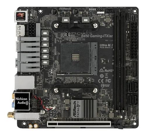 Mother Asrock Fatal1ty B450 Gaming-itx/ac Am4 Ddr4 Wifi Rgb