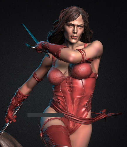 Marvel Elektra Jennifer Garner + Nsfw Stl Obj Impresión 3d