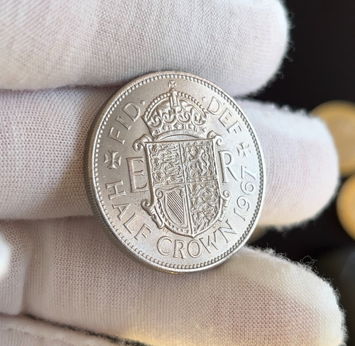 Moeda Oficial Inglaterra 1967 Half Crown