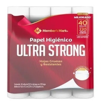 Papel Higiénico Member's Mark Ultra Strong Con 40 Rollos