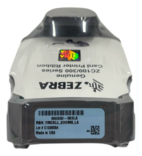 Cinta Ribbon Zebra 800300-563la 200 Imágenes Zc300 Ymckll Ymckll