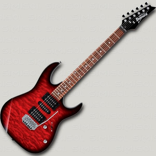 Imagen 2 de 6 de Guitarra Electrica Ibanez Grx 70qa Gio Roja Maple Simisol