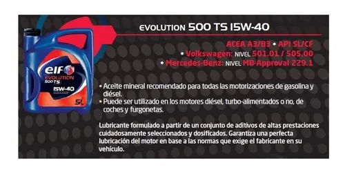 Elf Evolution 500 TS 15w40 