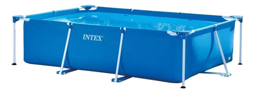 Piscina estructural rectangular Intex 28271 con capacidad de 2282 litros de 260cm de largo x 160cm de ancho  azul diseño mosaico