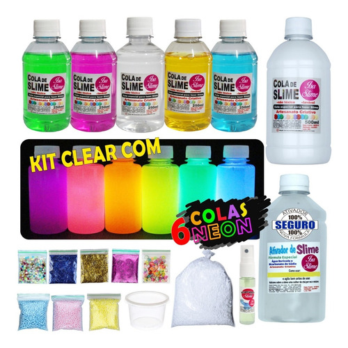 Kit Para Fazer Slime Premium Isa Slime Promoção Com Caneta