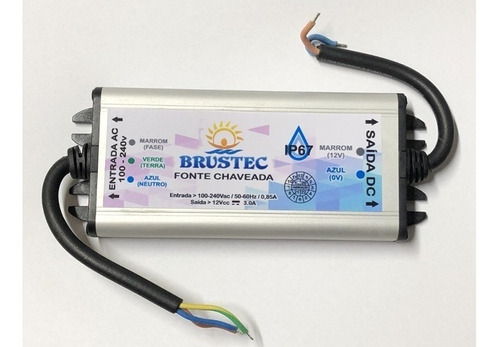 Fonte Chaveada 2a 12v Brustec Para Ligar Leds Monocromáticos