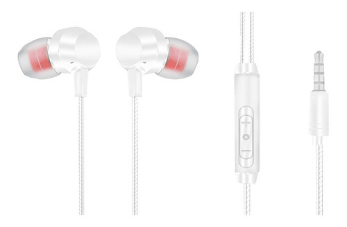 Audífonos In Ear Con Micrófono Izuum Ice Buds Conector 3.5 M Color Blanco