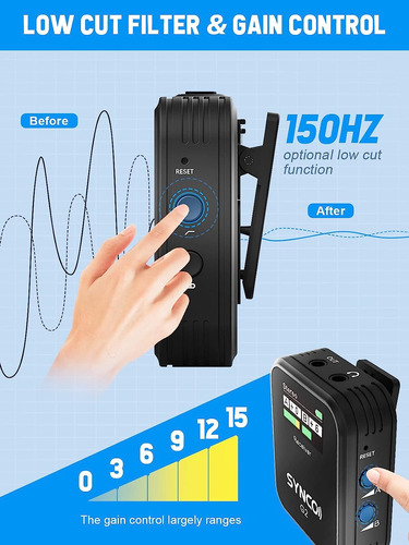 Micrófono De Solapa Inalambrico Synco G2 (a2), 2.4 G Lava...