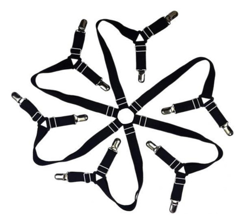 5 Soporte Elástico Para Sábanas, Fundas De Colchón, Negro