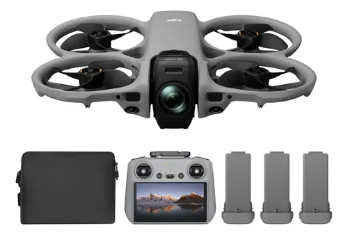 DJI Avata 360 Fly More Combo (RC 2), Drone de câmera FPV com imagem 360° 8K de 1 polegada, protetor de hélice, controle RC 2 para controle preciso, 3